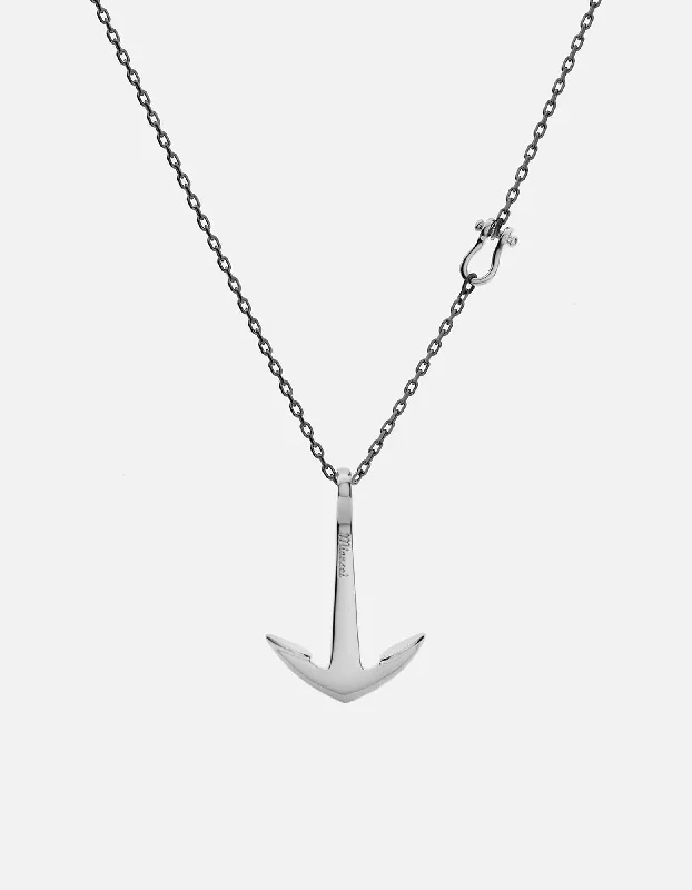 Anchor Necklace, Silver