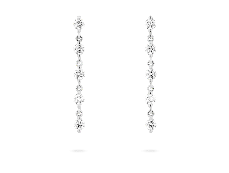 Lab-Grown Diamond 1½ct. tw. Round Brilliant Line Drop Earrings | White