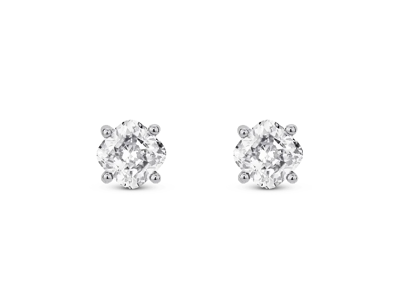 Lab-Grown Diamond 1ct. tw. Cushion Cut 14k Gold Studs | White