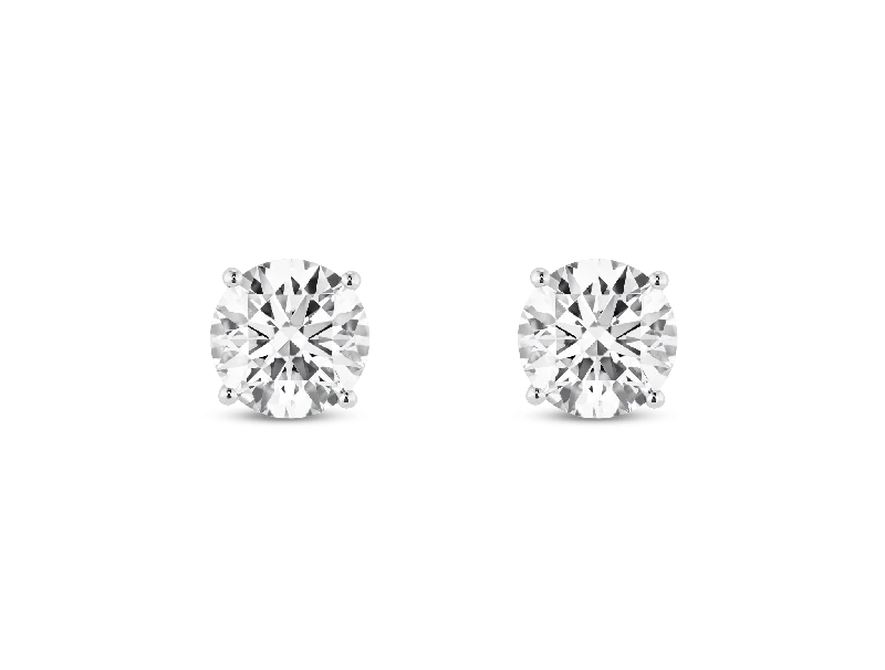 Lab-Grown Diamond 2ct. tw. Round Brilliant Solitaire Studs | White