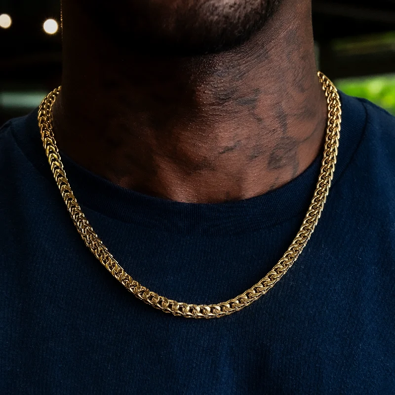 Franco Chain in Yellow Gold- 6mm