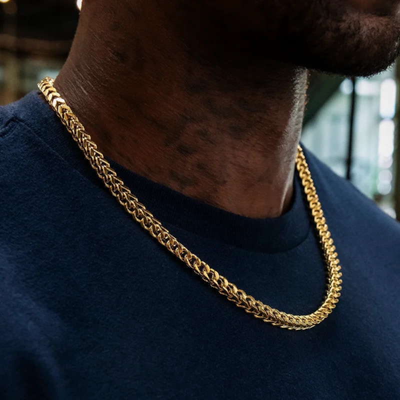 Franco Chain in Yellow Gold- 6mm