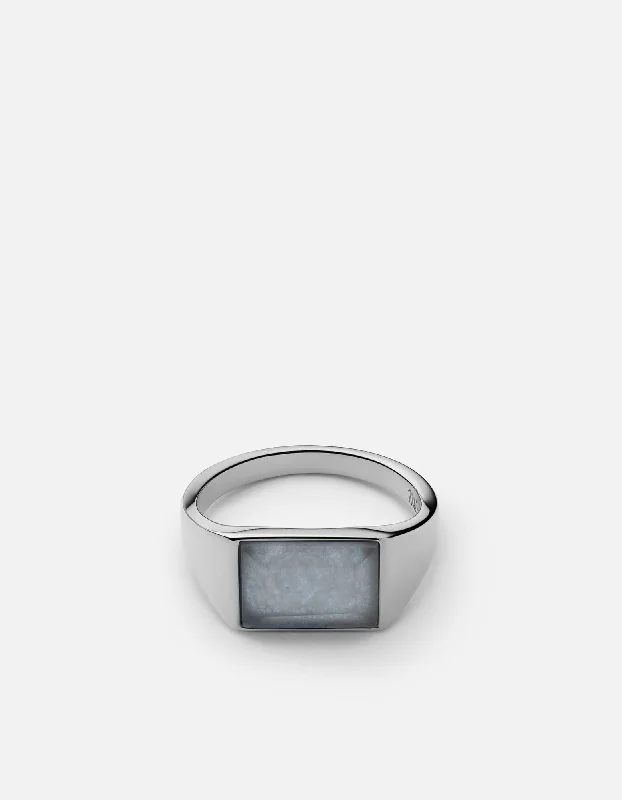 Lennox Chalcedony Ring, Sterling Silver