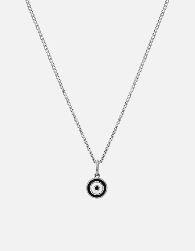 Ojos Necklace, Sterling Silver/Black