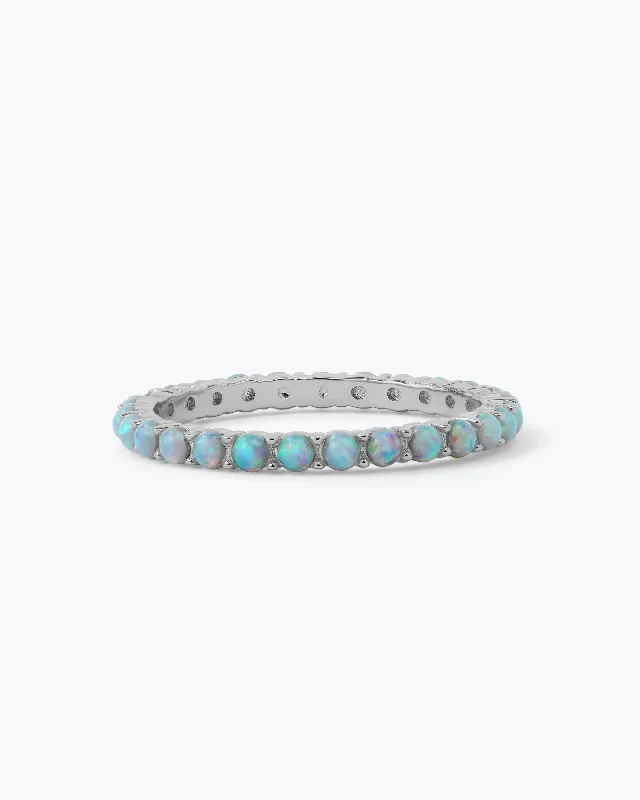 The Micro Heiress Ring - Silver|Blue Opal